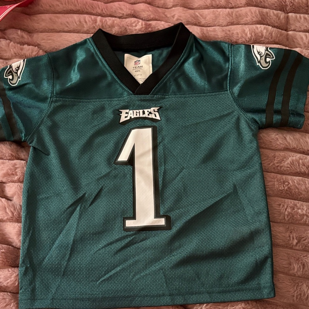 NFL Philadelphia Eagles Kids Green No. 1 Jersey
